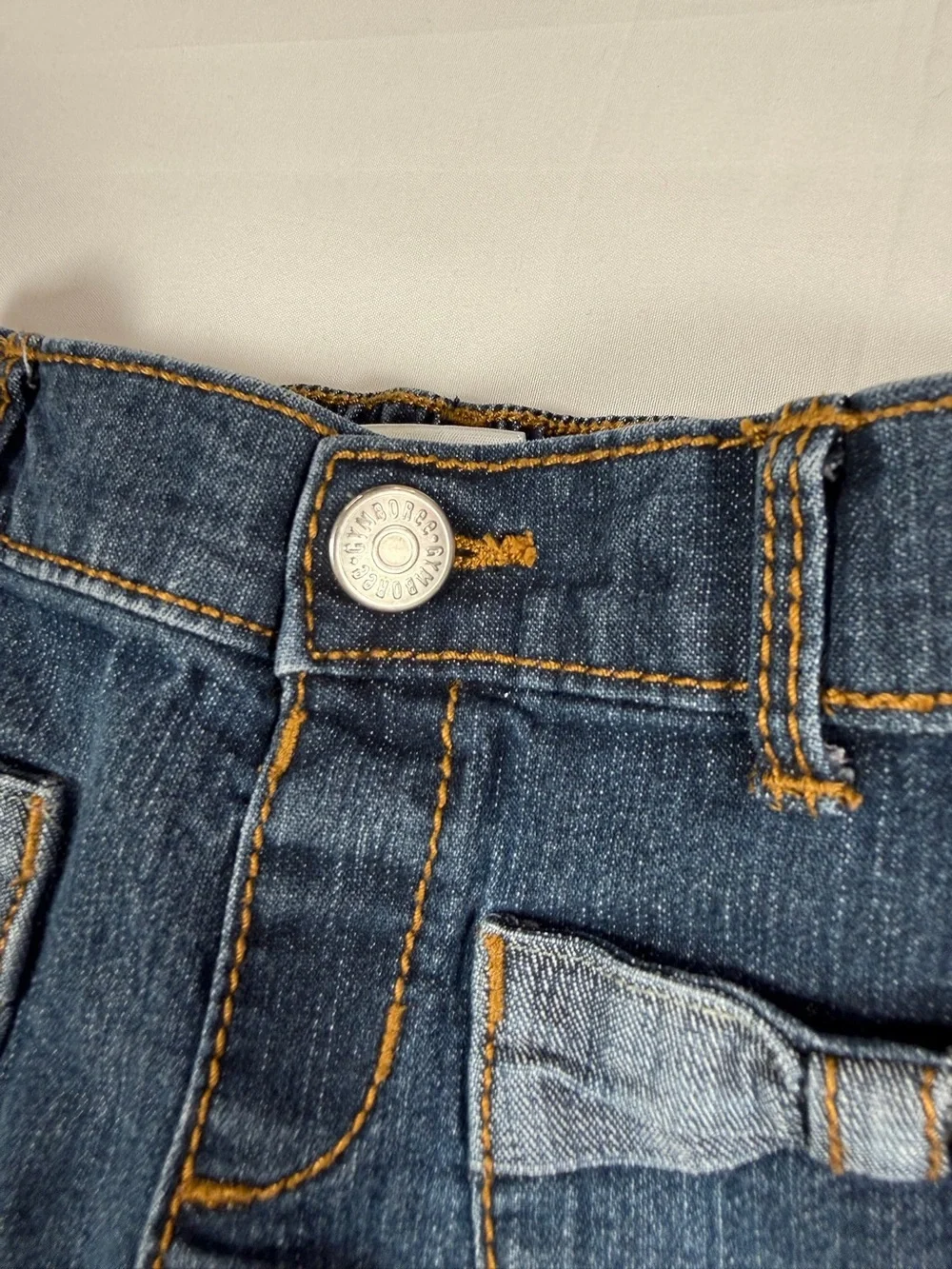 GYMBOREE Bow Pocket Girls Jeans Size 4T Straight Leg Denim Cottage Cute 2014